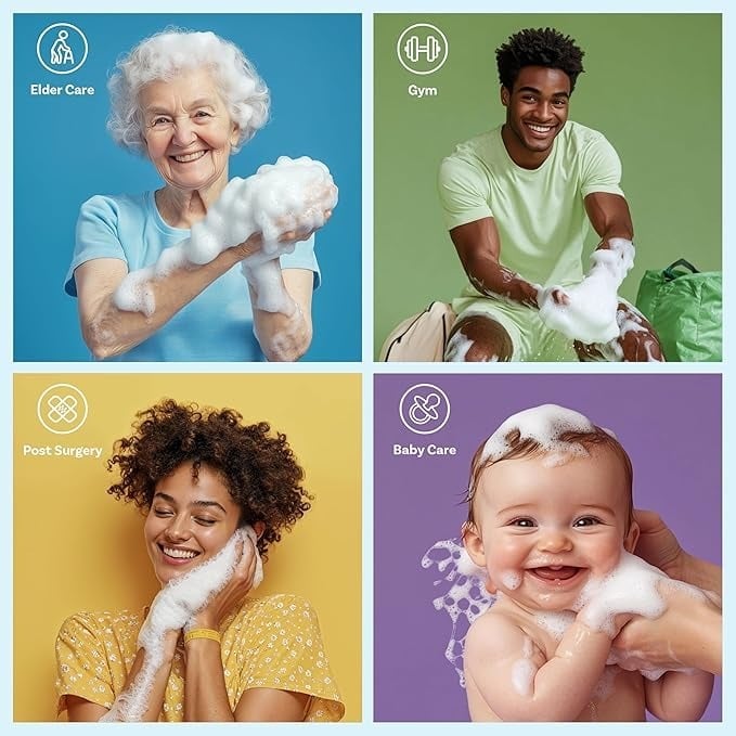 🍂TikTok Fall Sale — Last Day 70% OFF🎉 Freshness Anytime, Anywhere! 25 Large Rinse-Free Bathing Wipes for Adults