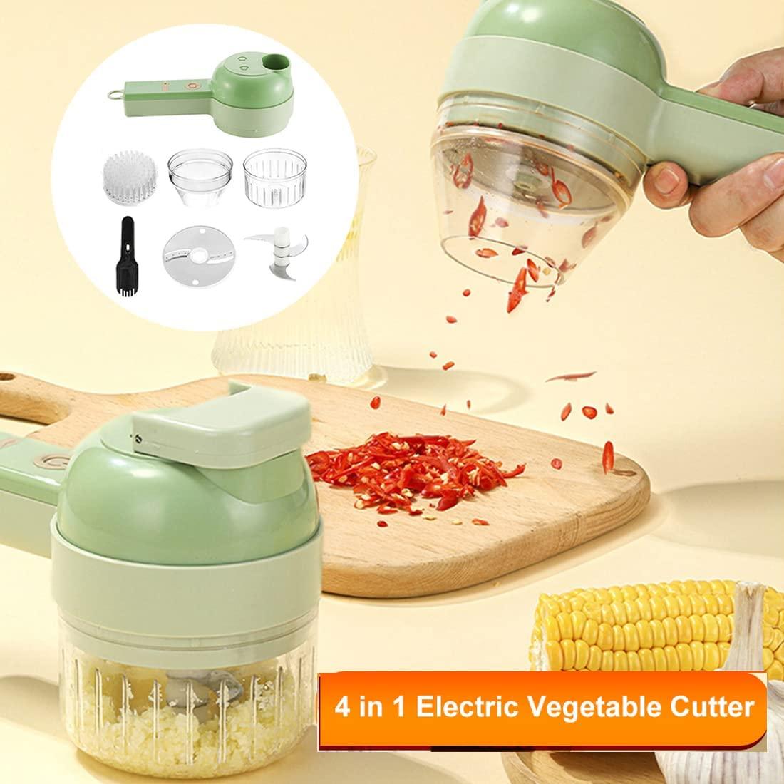 TUBCHOP - 4 IN 1 ELECTRIC VEGETABLE CUTTER SET