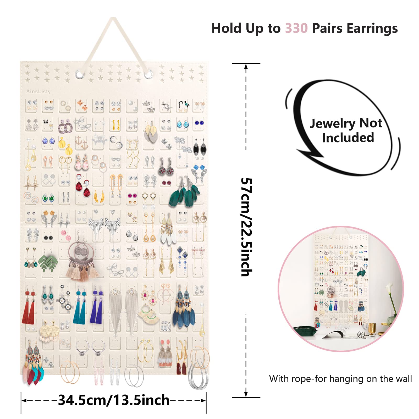 🔥Last Day Sale - 50% OFF 🎁Felt Hanging Jewelry Organizer