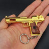 Gold-plated Wooden Handle 1:3 Desert Eagle Metal Gun Model Keychain