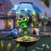 🔥Solar-Powered LED Animal Umbrella Light with Bird Feeder（Frog）