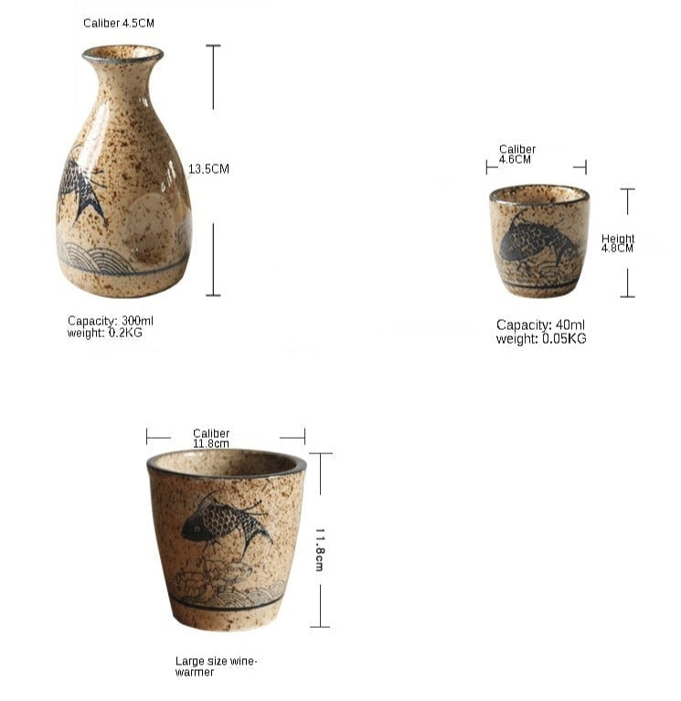 Koi Fish Authentic Japanese Sake Set