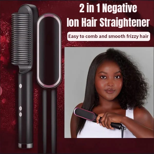 💖Black Friday Sale💖 2 in 1 Negative Ion Hair Straightener Styling Comb