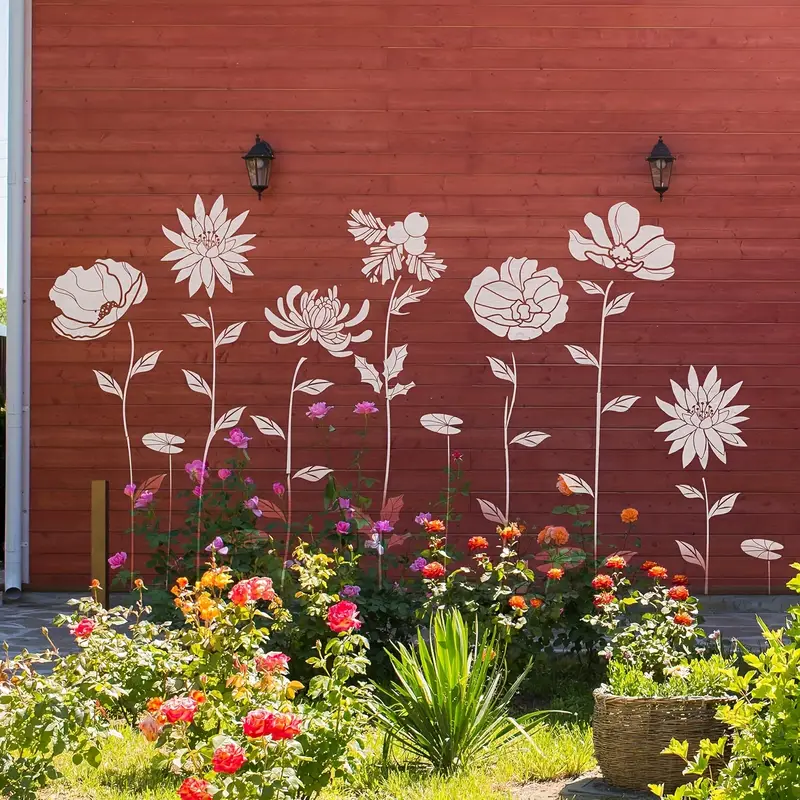 🏡Last Day 75% OFF -Garden Fence Large Flower Stencils🌻DIY Decoration