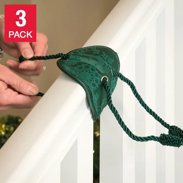 Banister Protecting Garland Ties