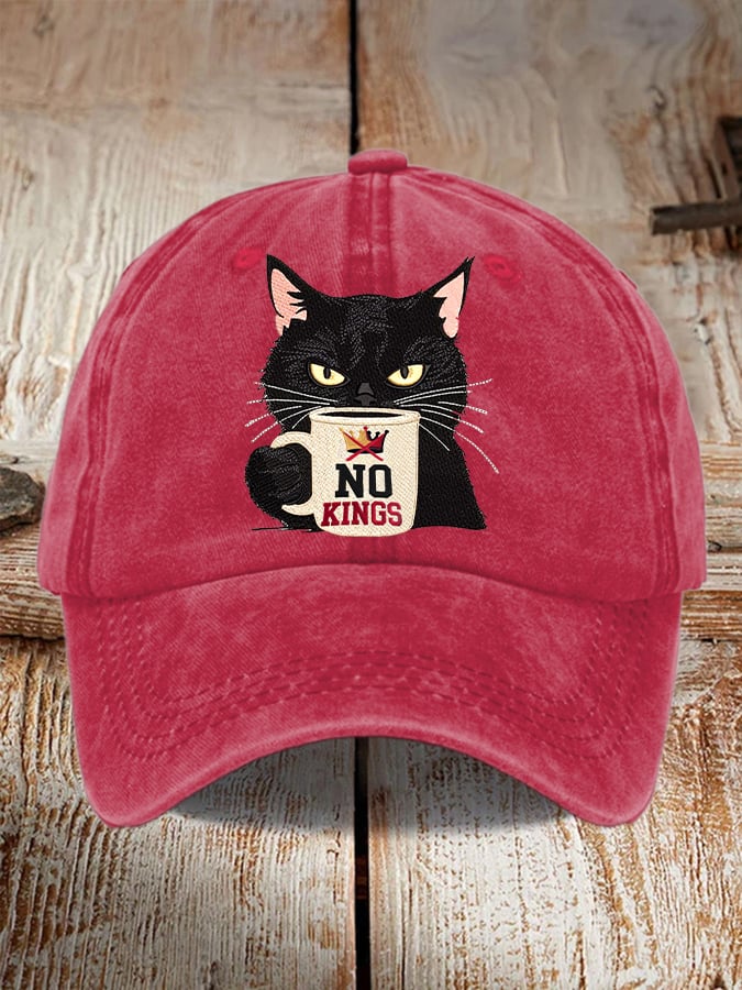 Unisex Washed Cotton Hat Without King Cat