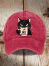Unisex Washed Cotton Hat Without King Cat