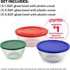 Pyrex Glass, 3-Piece, 3 PC Mixing Bowl Set