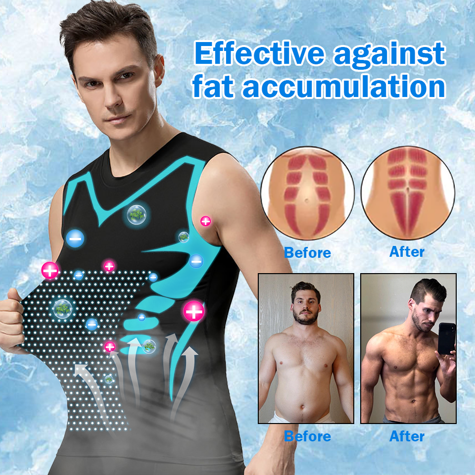 🚀2023 New Version ENERGXCELTM Ionic Shaping Vest,Comfortable and breathable ice-silk fabric,For men to build a perfect body