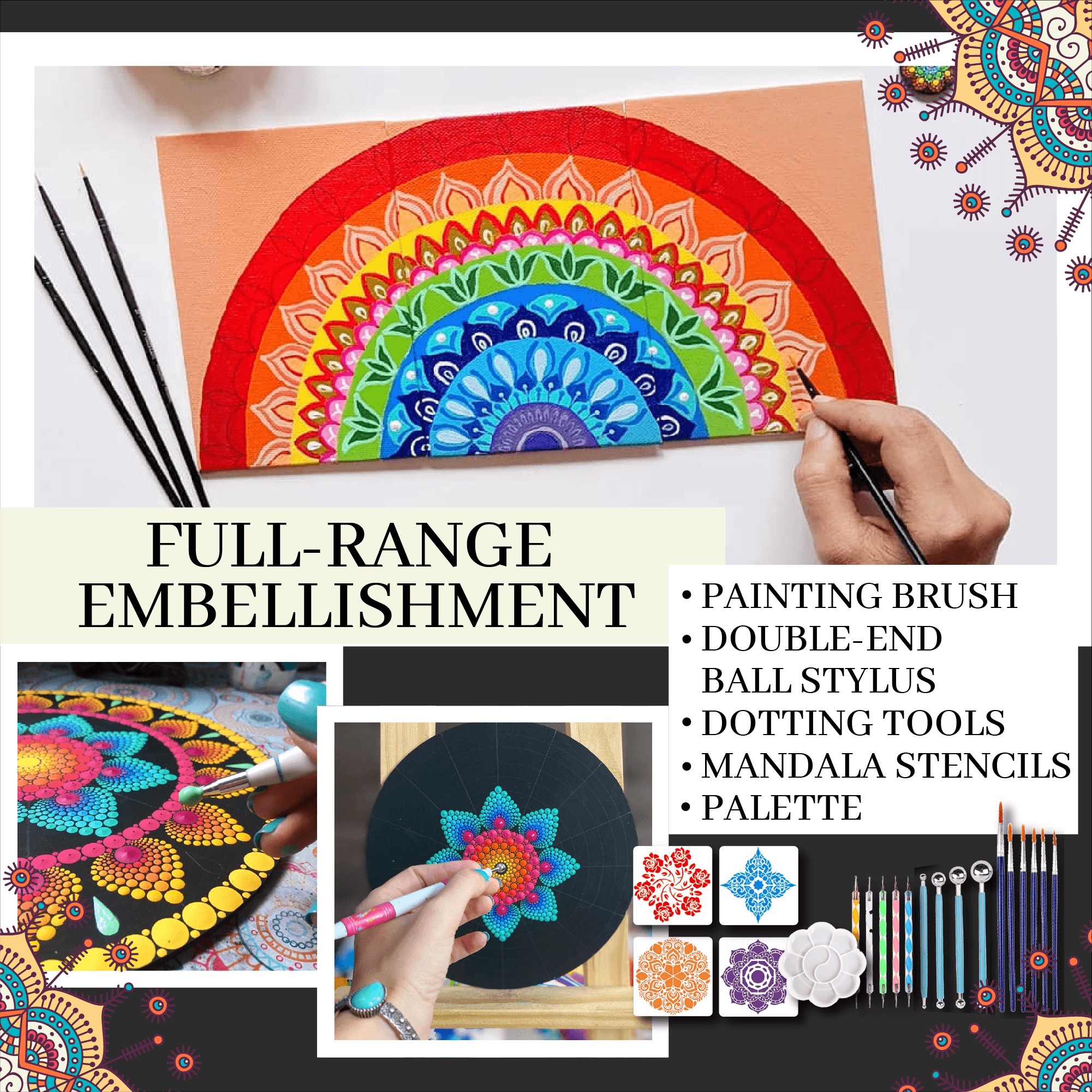 (New Year's Pre-Sale-Save 50% Off) DIY MANDALA DOTTING TOOLS KIT - Buy 2 Free Shipping