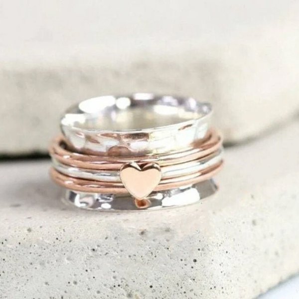 🔥Last Day Promotion- 50% OFF🎁 Self Love Spinner Heart Ring💖- BUY 2 FREE SHIPPING