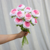 3 Counts Creative DiY  Handwoven Knitted Faux Rose Flower