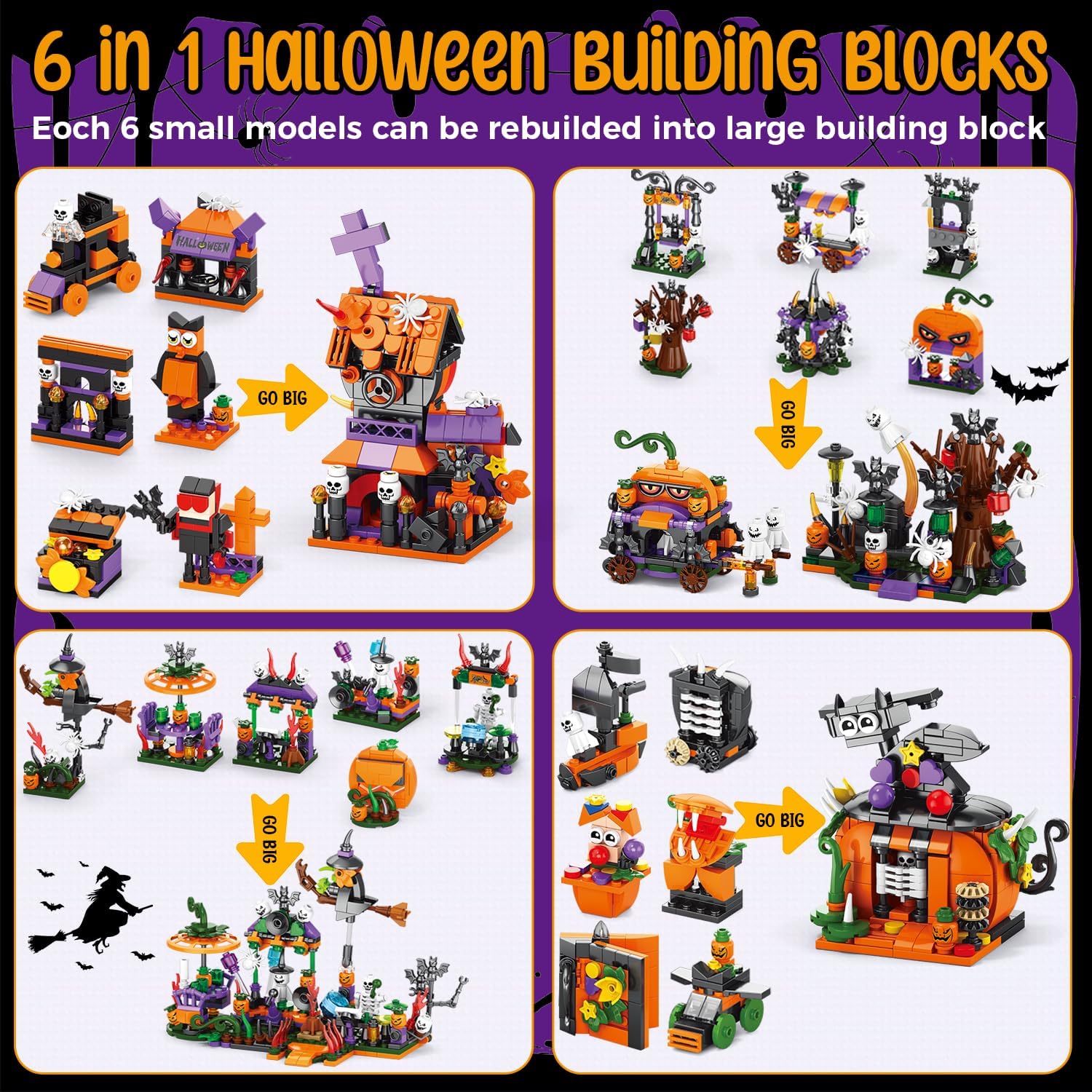 🔥HOT SALE-2025 Halloween Advent Calendar Building Block Gift🎃