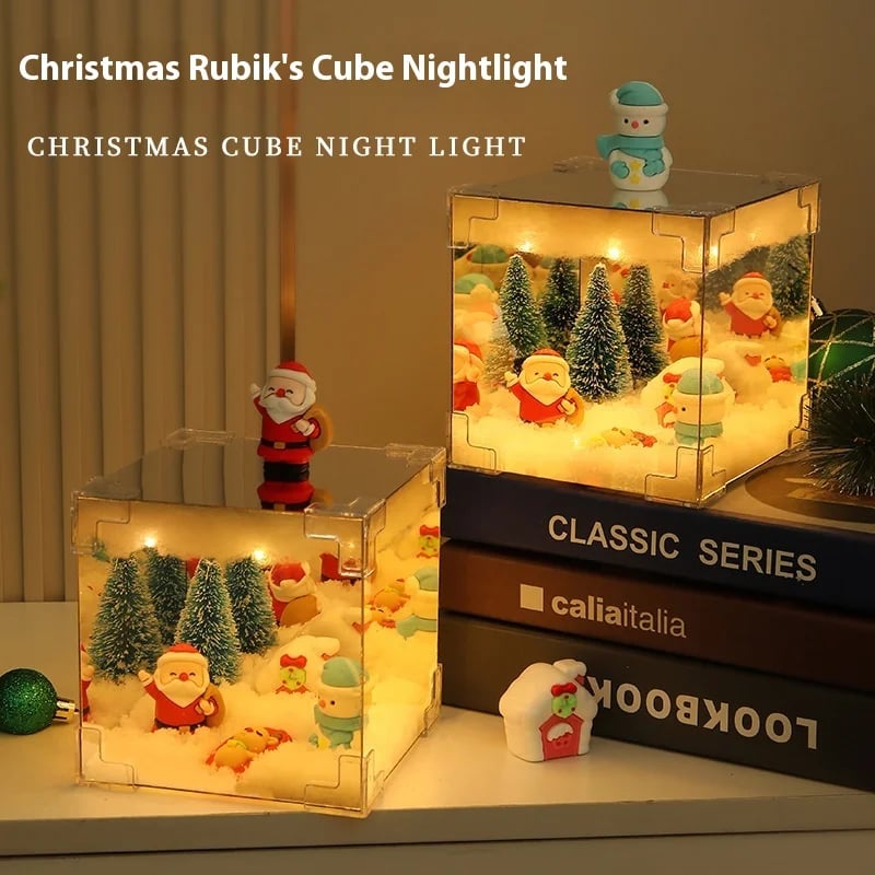 🔥Last Day Promotion 48% OFF-🎁-Christmas Rubik's Cube Night Light