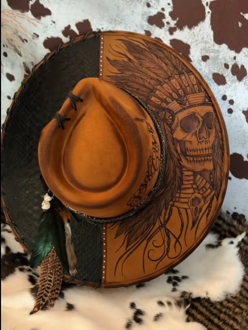 Retro Indian Skull Chief Hat 🧢