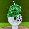 Creative football digital birthday candle