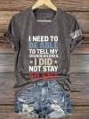 V-Neck Retro I Need To Be Able To Tell My Grandchildren I Did Not Stay Silent Print T-Shirt