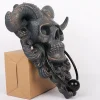 🔥☠️Horned God Skull Hanging Door Knocker