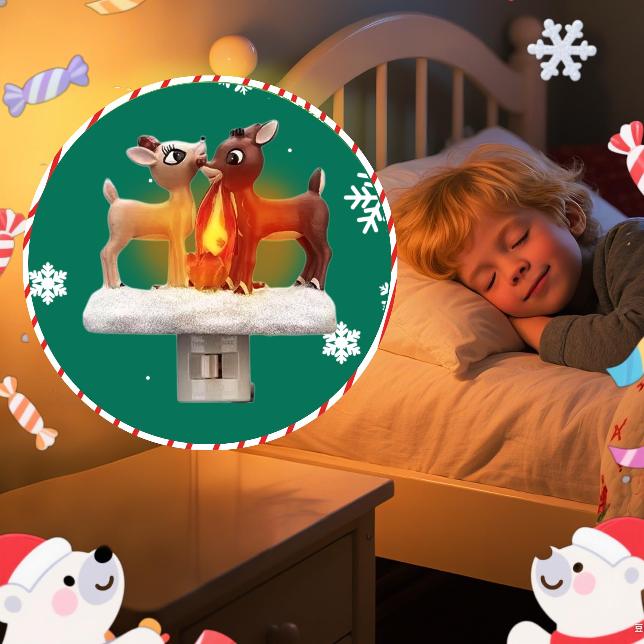 🎄 2025 Christmas Reindeer Nightlight – Cozy Holiday Glow
