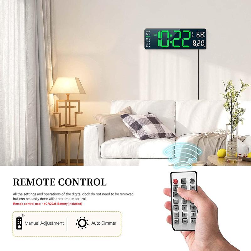 🔥HOT SALE 70% OFF🔥2024 Upgraded Digital Wall Clock Large Display