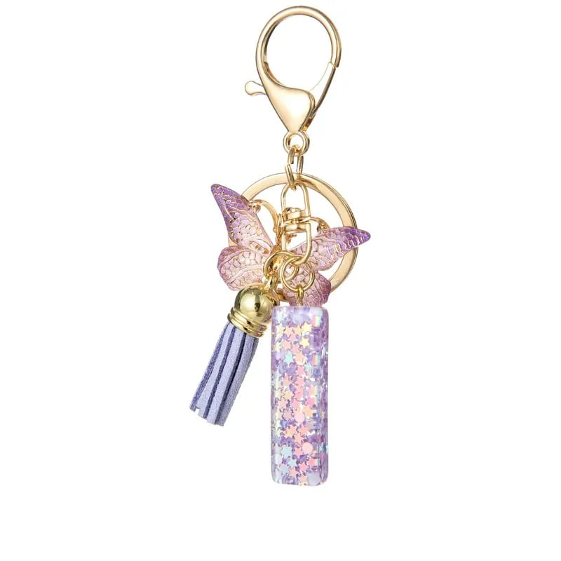 🔥Last Day 50% OFF - Butterfly Letter Keychain Tassel Design Vibrant Durable Lightweight Gift