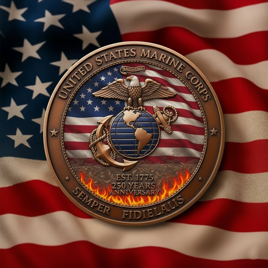 🌎🦅 Forged in Fire, Built on Faith — The 250th USMC Commemorative Coin
