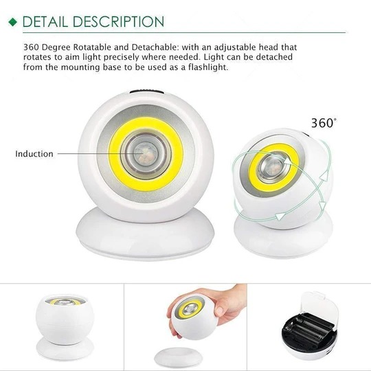 (🎅EARLY XMAS SALE - 50% OFF) Detachable 360-degree LED Motion Sensing Spotlight, Buy 2 Free Shipping