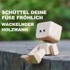 Charmante kleine Holzfigur, die mit 12 magnetischen Ausdrücken schwankt