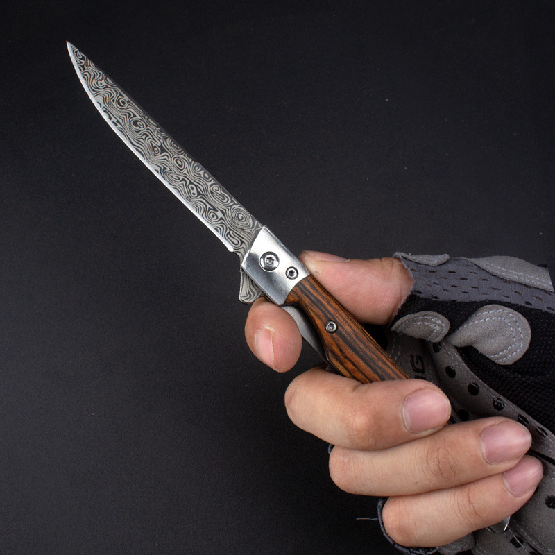 (🔥Last Day Promotion - 50%OFF) Damascus Outdoor Folding Knife - Buy 2 Free Shipping