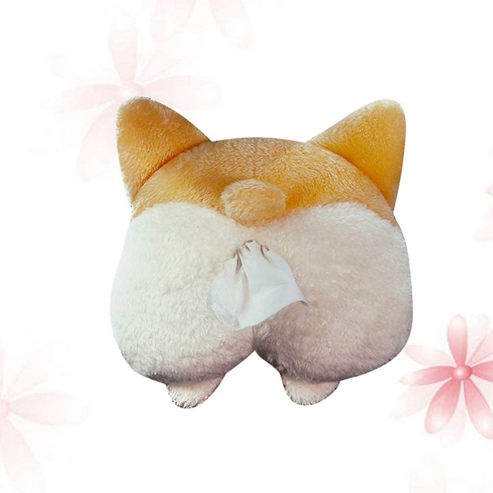 (New Year Promotion!- 50% OFF)Corgi Butt Car Tissue Dispenser-🔥Buy More Save More🔥