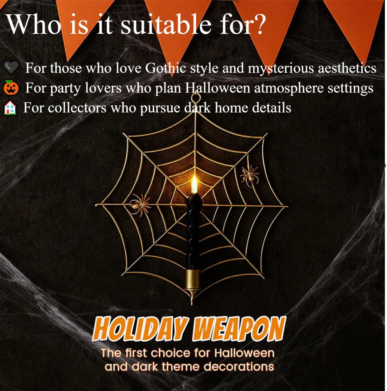 🎁TikTok Last Day Sale - 70% OFF🔥🕸️Spider Web Candle Holder🕸️