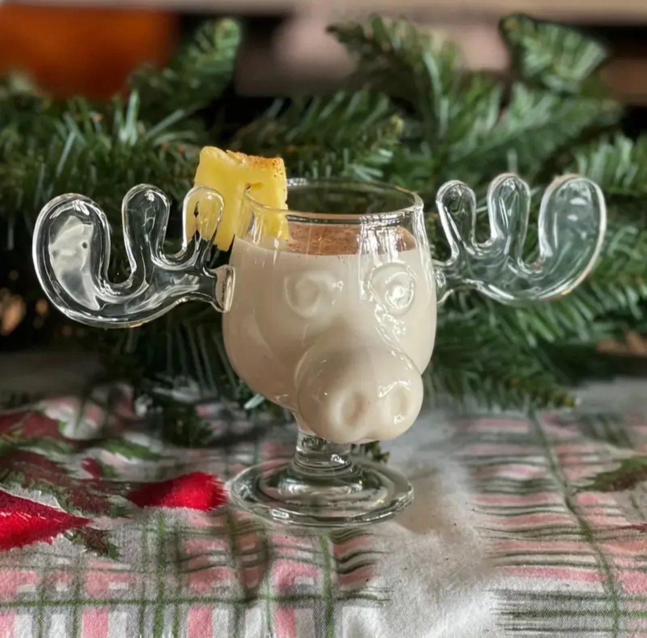🎄Last Day Promotion 70% 🦌Glass Reindeer Mug⚡Buy 3 Get 1 Free