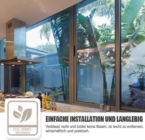 🔥100 % Sichtschutz, Sonnenschutz, Anti-UV-reflektierende Fensterfolie