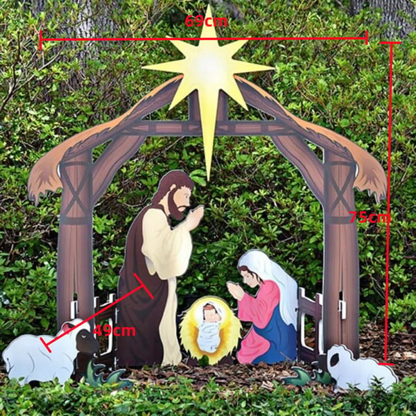 (🔥Last Day Promotion 50% OFF) Holy Night Outdoor Christmas Nativity Set - Buy 2 Get Extra 10% OFF & FREE SHIPPING