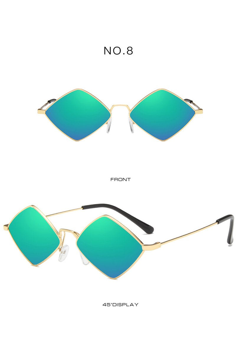 Women's Retro Diamond Metal Sunglasses