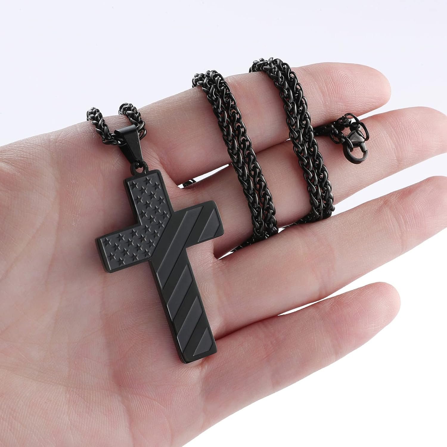 🎁TikTok Last Day Sale - 70% OFF✨Freedom Cross Pendant: Wear Your American Pride & Inner Strength!✨