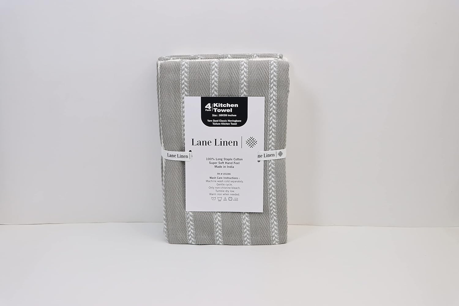 LANE LINEN Kitchen Towels Set - Pack of 6 Cotton Dish Towels for Drying Dishes, 18”x 28”, Kitchen Hand Towels, Absorbent Tea Towels, Dish Towels for Kitchen, Quick Drying Kitchen Towel Set - Olive