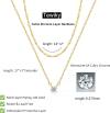 Tewiky Diamond Necklaces for Women, Dainty Gold Necklace 14k Gold Plated Long Lariat Necklace Simple Gold CZ Diamond Choker Necklaces for Women Trendy Gold Necklace Jewelry Gifts for Girls