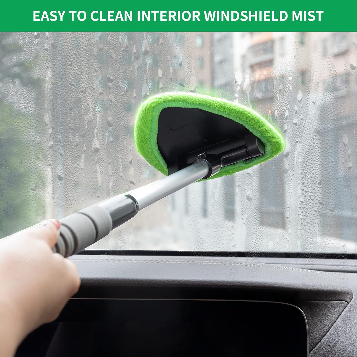 💥LAST DAY SALE 50% OFF💥Microfiber Car Windshield Cleaning Tool with Extendable Handle⚡BUY 2 FREE SHIPPING