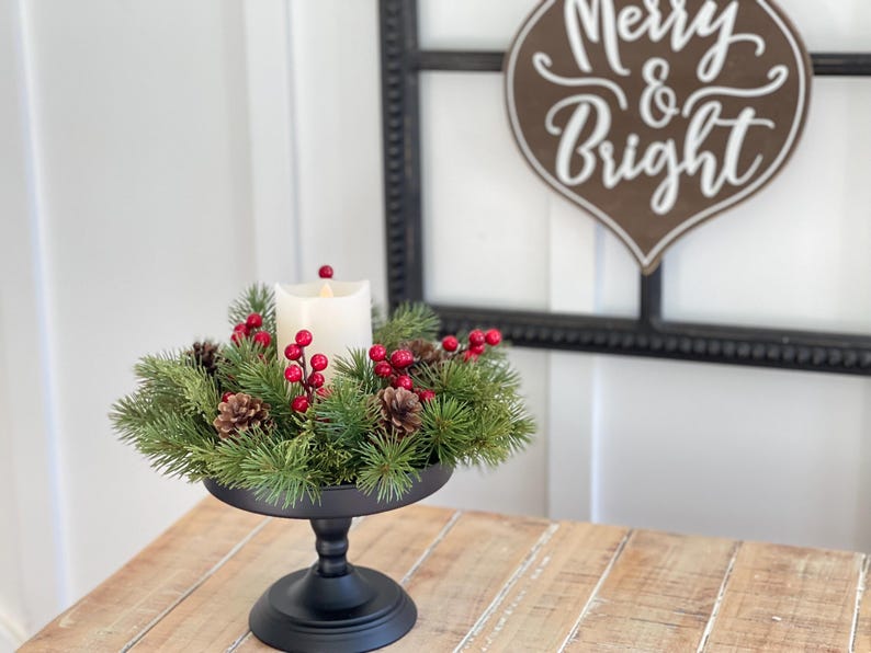 🍁Fall Harvest Sale: 60% OFF! Farmhouse Christmas Candle Ring,Christmas Decoration For Candle