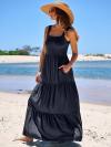 ANRABESS Women Dresses 2024 Summer Sleeveless Maxi Dress Casual Spaghetti Strap Tiered Flowy Beach Long Sun Dress