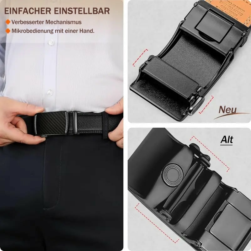 🔥 Leder-Ratschen-Gürtel mit verstellbarer Schnalle