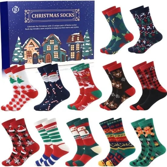 2024 Christmas Warm Socks Advent Calendar