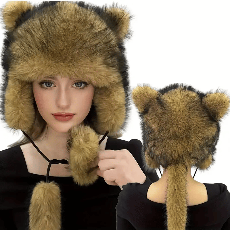 🦝Handmade Imitation Raccoon Fur Hat