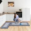 Mattitude Kitchen Mat [2 PCS] Cushioned Anti-Fatigue Non-Skid Waterproof Rugs Ergonomic Comfort Standing Mat for Kitchen, Floor, Office, Sink, Laundry, Black and Gray