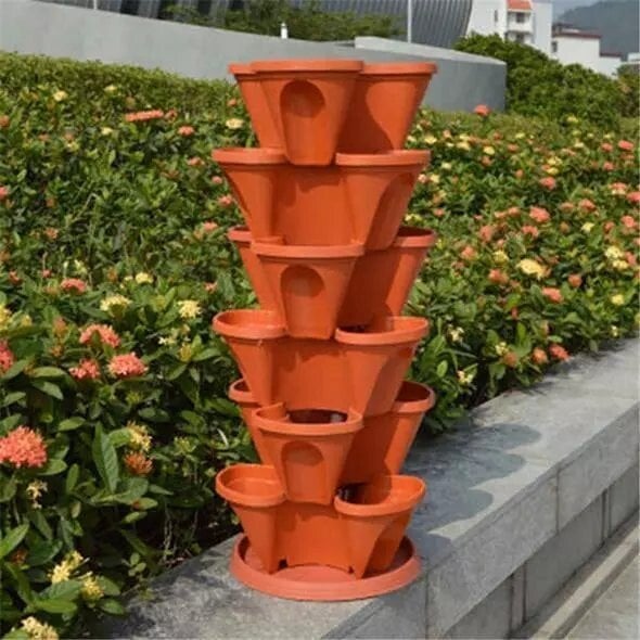 🌼Plant Festival Special -Stand Stacking Planters Strawberry Planting Pots