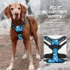 BARKBAY No Pull Dog Harness Front Clip Heavy Duty Reflective Easy Control Handle for Large Dog Walking(Black,L)