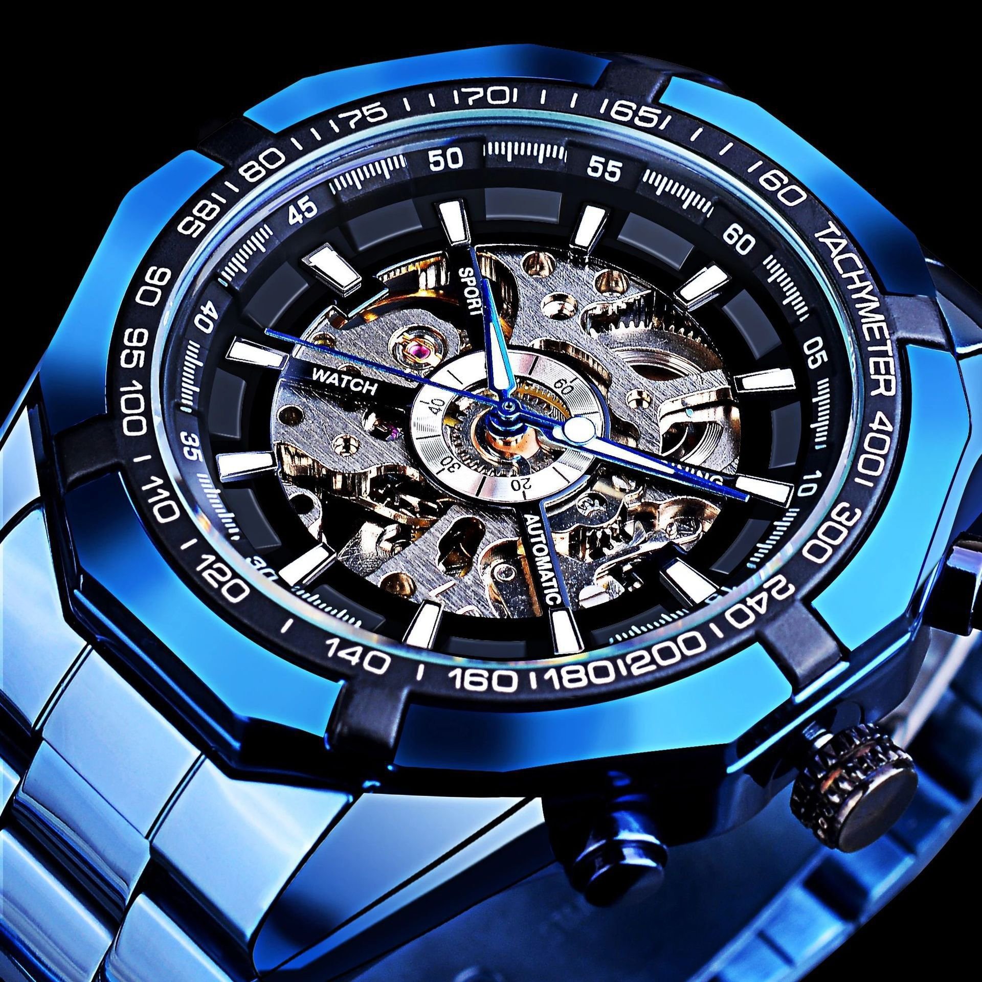 (🌲Early Christmas Sale- 50% OFF) Men's Skeleton Watch - Buy 2 Free Shipping