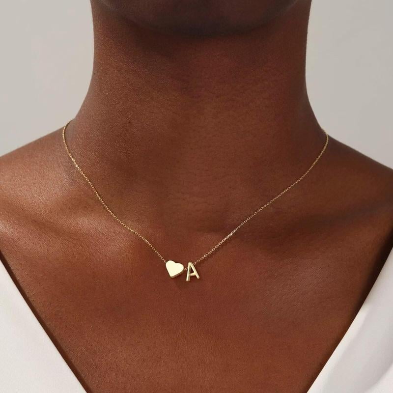 🔥Last Day Promotion 50% OFF🔥Tiny Initial Necklaces Golden Heart Letter A-Z