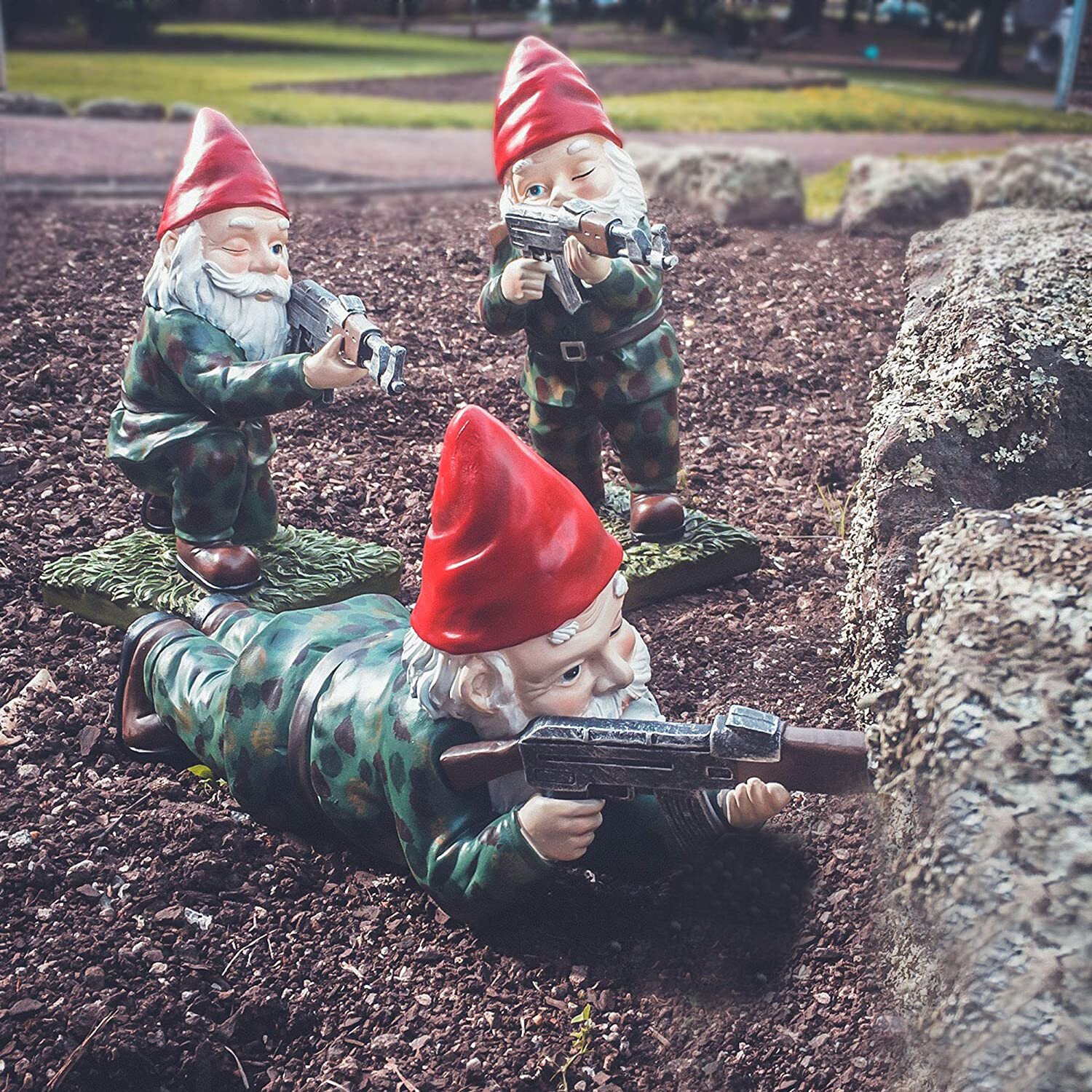 🔥Funny Army Garden Gnome Statue